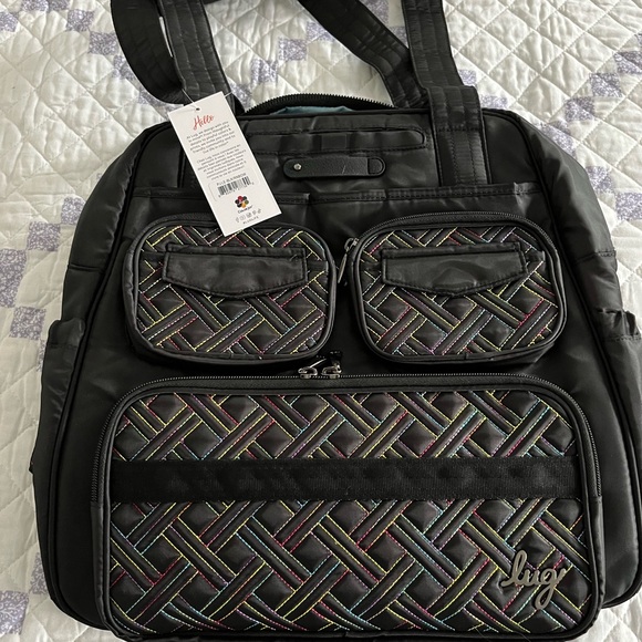 lug Handbags - Lug puddle jumper LE black rainbow